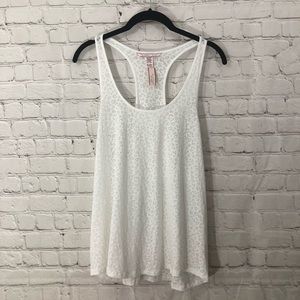 NWT White burnout Victoria’s Secret leopard tank